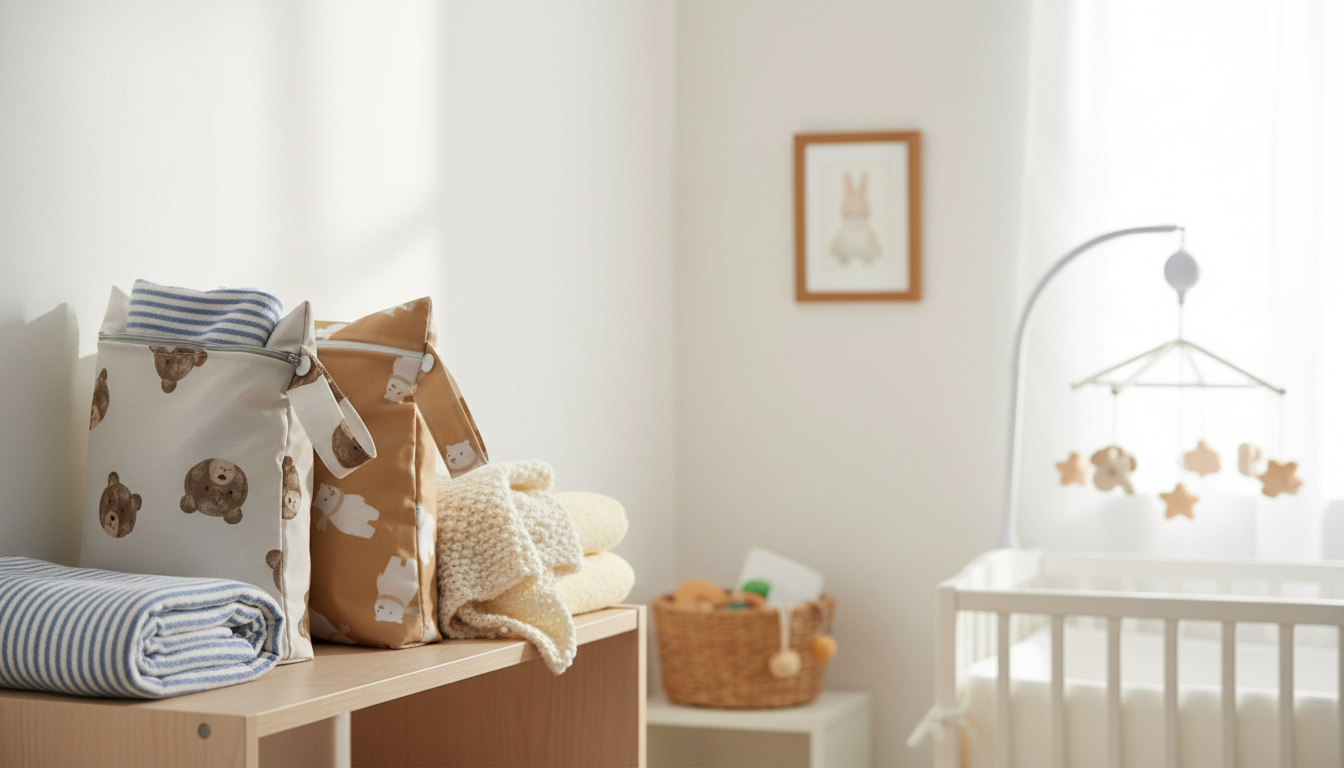 2-Piece Baby Blanket Storage Bags for Easy Nursery Sorting