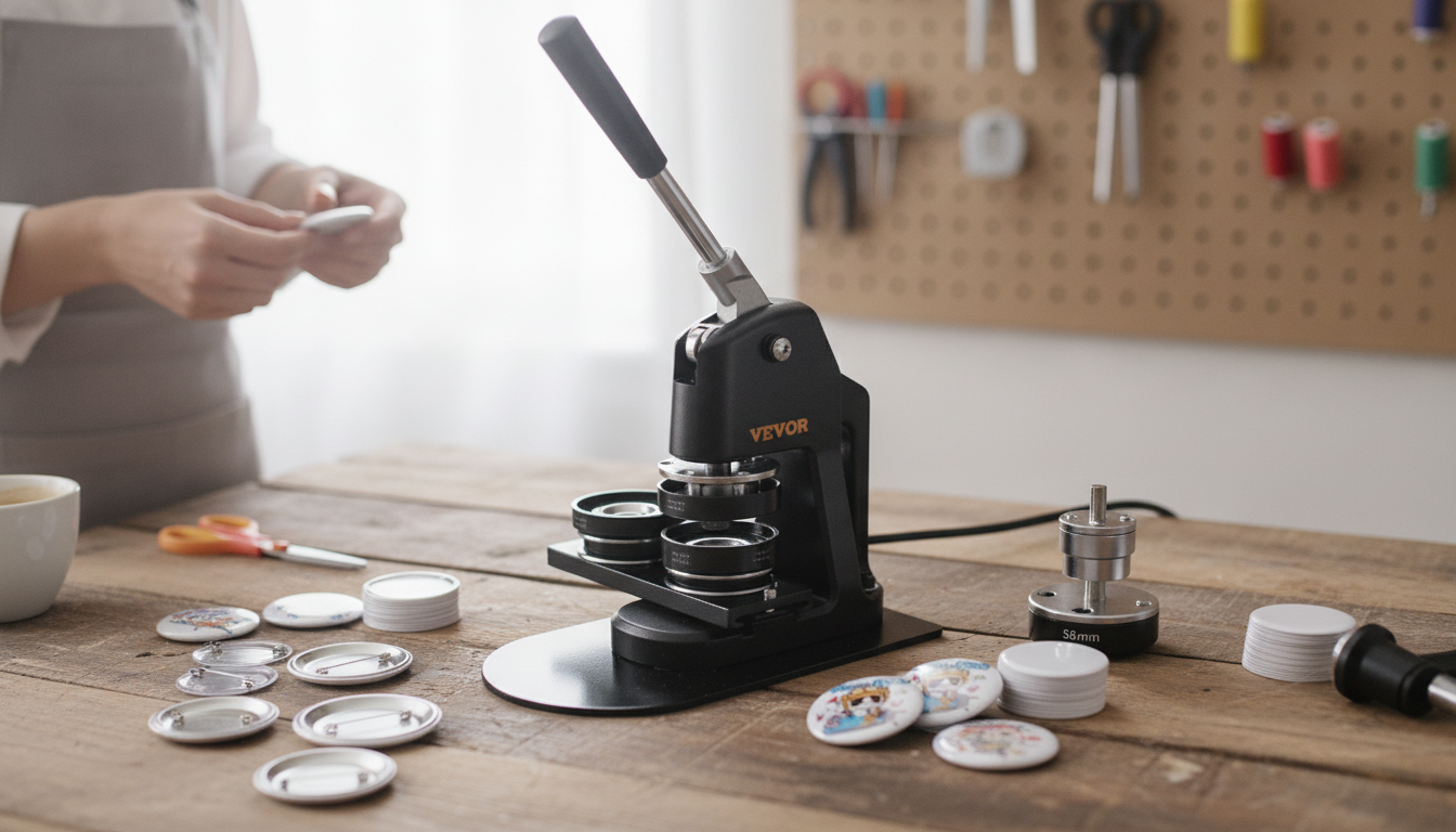 Button Maker Machine Kit: Make Custom Pins & Badges
