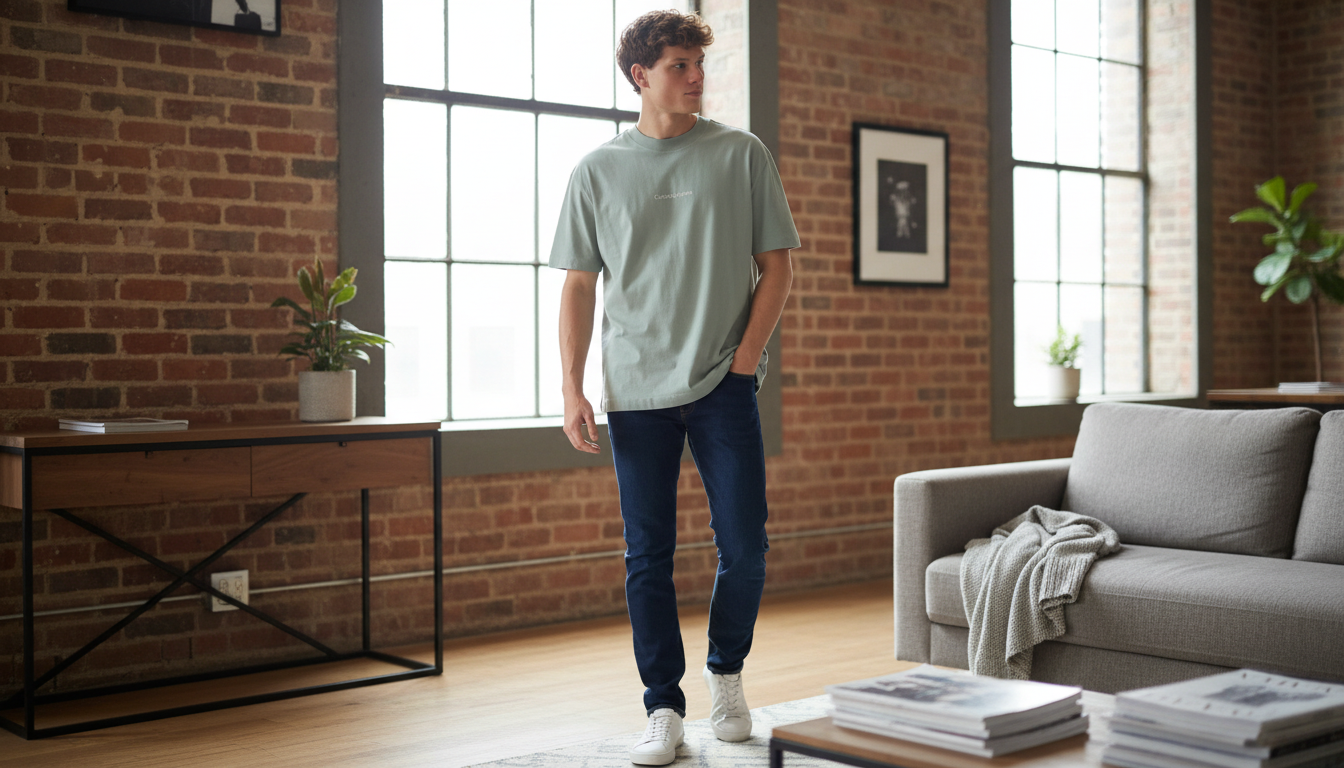 Calvin Klein Jeans Green Printed Tee: Fit, Style, Care