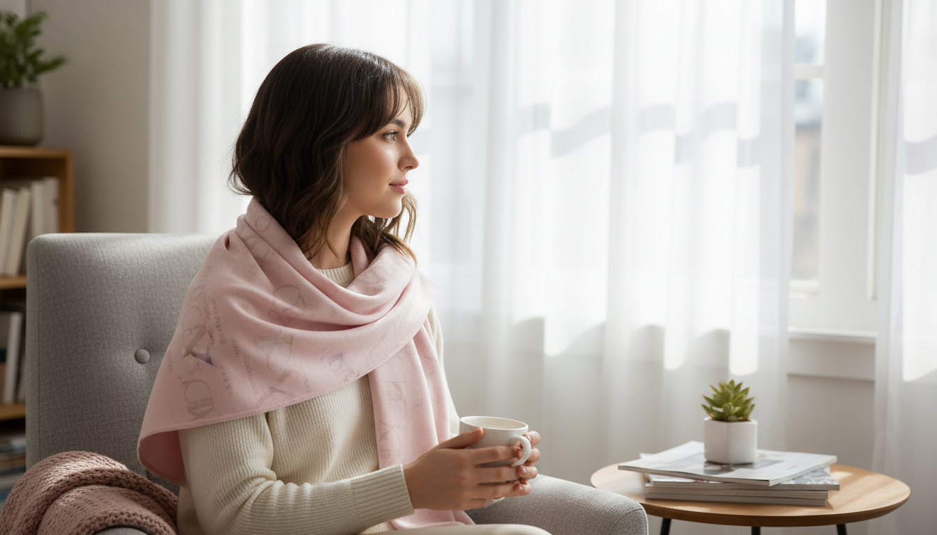 Pink Printed Scarf by Calvin Klein Jeans: Styling Guide