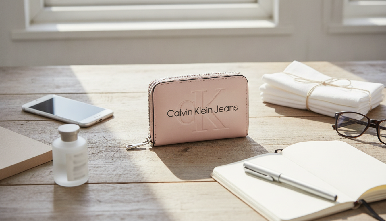Pink Print Zip Wallet by Calvin Klein Jeans: Daily Carry