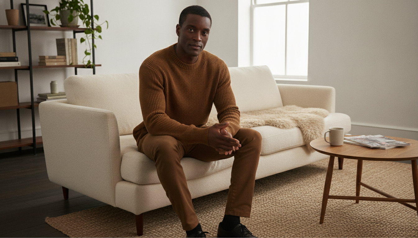Calvin Klein Men's Brown Knitwear Styling Guide
