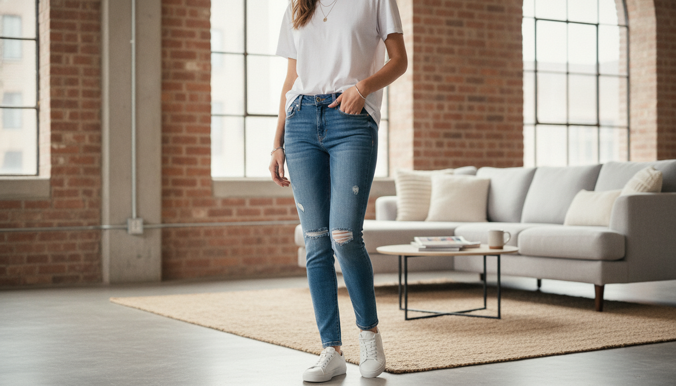 Calvin Klein Worn-Out Blue Skinny Jeans: Fit & Styling