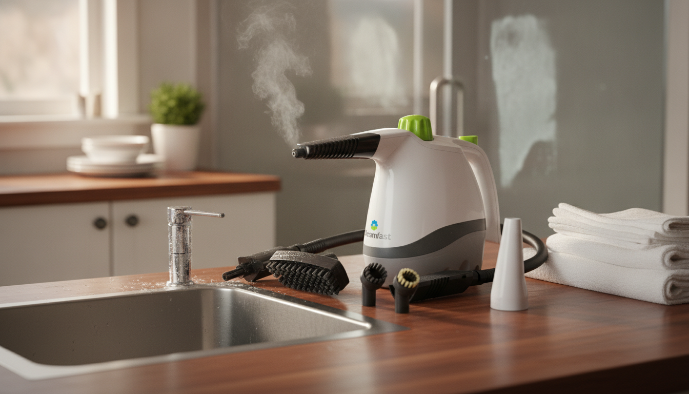 Handheld Steam Cleaner: Quick Heat, 6 Tools for Home & Car